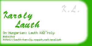 karoly lauth business card